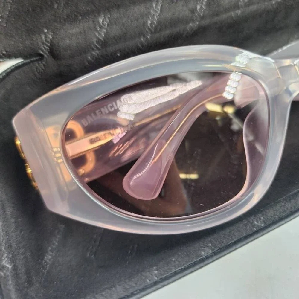 Balenciaga Asian Fit Sunglasses Women's 55 Transparent White - Picture 12 of 15